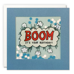 Boom Pop Art Birthday Card with Paper Confetti - Paper Shakies by James Ellis