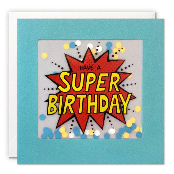 Super Birthday Pop Art Card with Paper Confetti - Paper Shakies by James Ellis