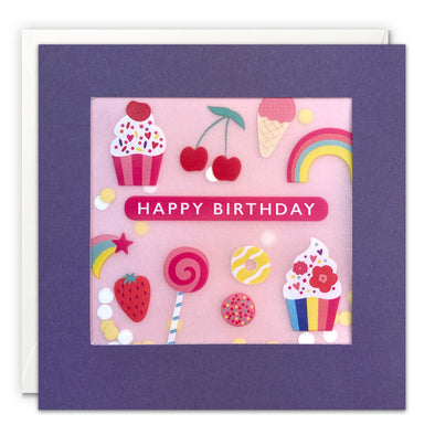 Sweets Birthday Card with Paper Confetti - Paper Shakies by James Ellis
