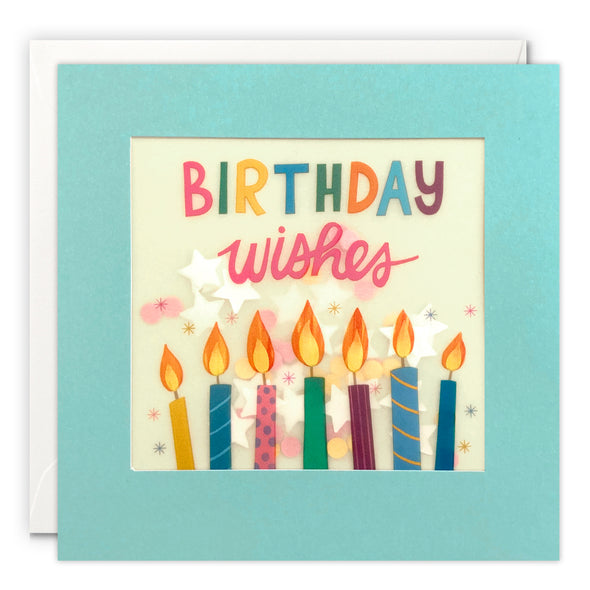 Candles Birthday Card with Paper Confetti - Paper Shakies by James Ellis