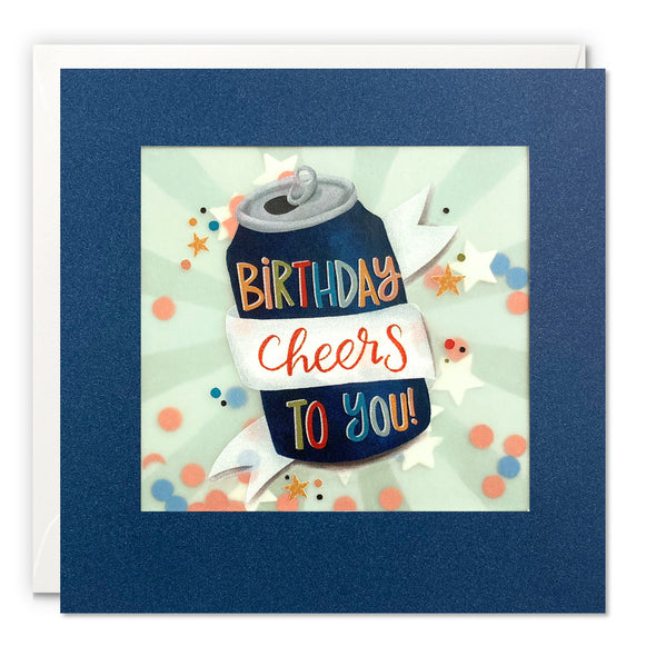 Beer Birthday Card with Paper Confetti - Paper Shakies by James Ellis