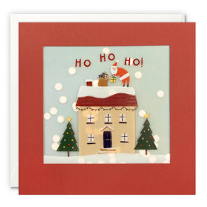 Ho Ho Ho Christmas Card with Paper Confetti - Paper Shakies by James Ellis