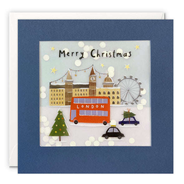 London Christmas Card with Paper Confetti - Paper Shakies by James Ellis