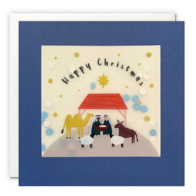 Nativity Christmas Card with Paper Confetti - Paper Shakies by James Ellis