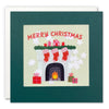 Fireplace Christmas Card with Paper Confetti - Paper Shakies by James Ellis